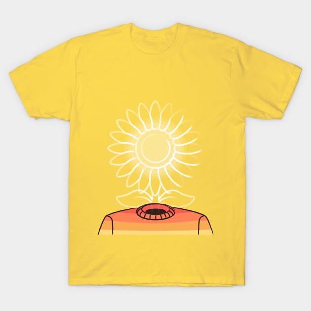 Sunflower Portrait T-Shirt by Cider Printables